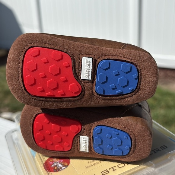 Ariat Lil’ Stompers USA Spitfire, American Flag Ariat logo,easy on/off booties - Picture 8 of 10